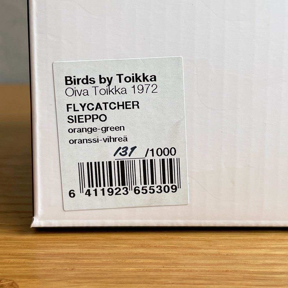 イッタラ iittala バーズバイトイッカ Birds by Toikka セビリアオレンジ×グリーン 2015年 131/1000 イッタラバード オイバ・トイッカ SCOPE別注 箱・テキスタイル付き♪