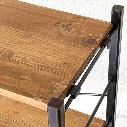 アクメファニチャー ACME Furniture グランビュー GRANDVIEW オープンシェルフ 3段 W85cm ハックベリー材×アイアン インダストリアルデザイン 定価¥52,800- ◇
