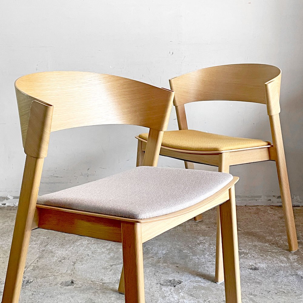 ムート muuto カバーサイドチェア Cover Side Chair ダイニングチェア スタッキング オーク材 布座 クヴァドラ生地 トーマス・ベンゼン グレーファブリック ■