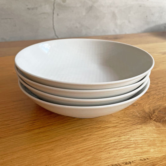 ボダノバ boda nova チェス Chess スーププレート 19cm 4枚セット ホワイト シグネ・ペーション・メリン Signe perssion Merin スウェーデン ビンテージ 北欧食器 ♪