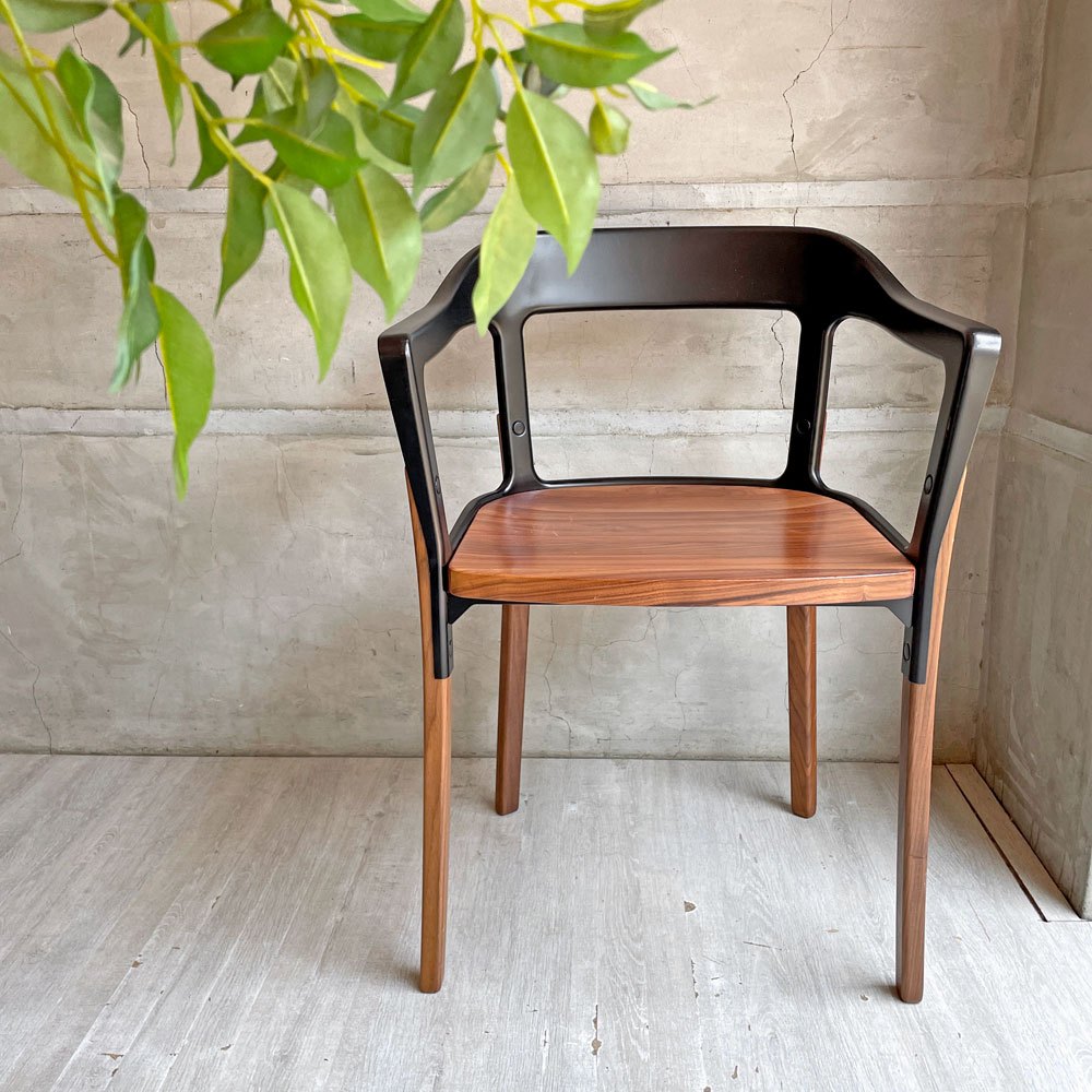 マジス Magis スティールウッドチェア Steelwood Chair ブラック × ウォールナット ロナン&エルワン・ブルレック 定価¥168,300- ♪