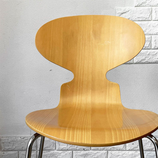 フリッツハンセン Fritz Hansen 3101 アリンコチェア アントチェア 4本脚 ナチュラルビーチ ラッカー仕上げ フェルトグライズ アルネ・ヤコブセン B ◎