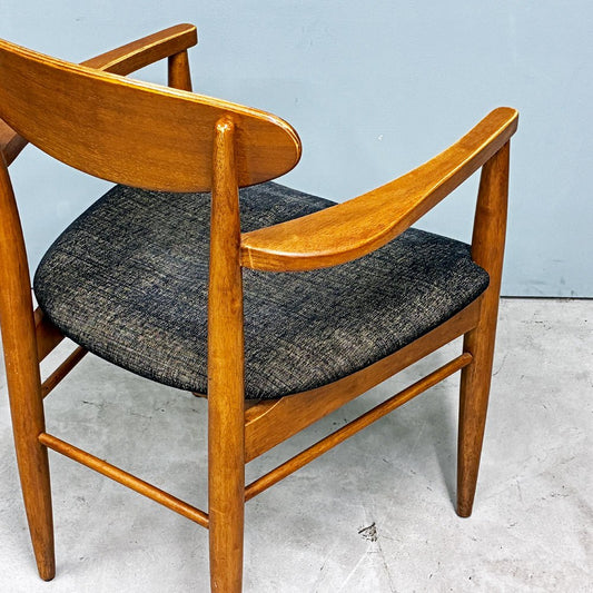 アクメファニチャー ACME Furniture トラッセル アームチェア TRESTLES ARM CHAIR ダイニングチェア ウォールナット ファブリックシート USビンテージスタイル 現状品 B ◎
