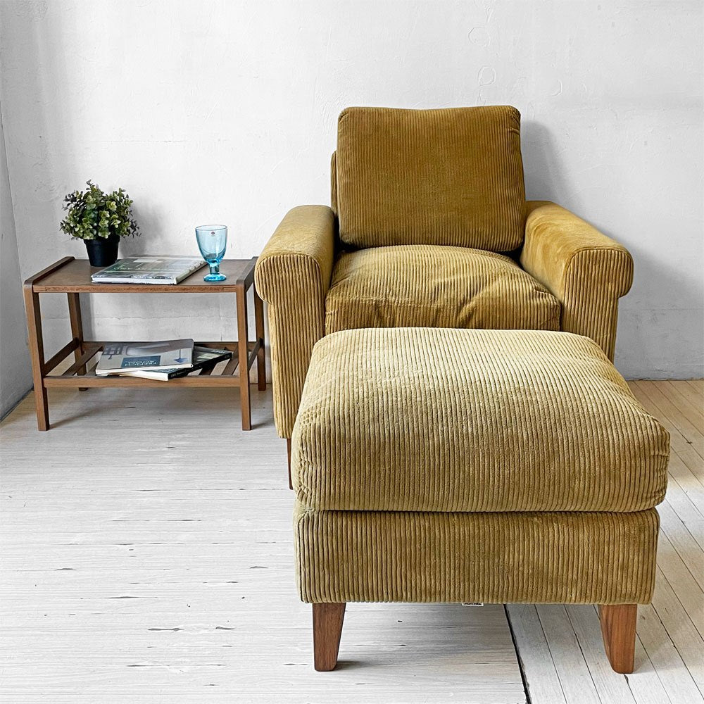 トラックファニチャー TRUCK FURNITURE FKソファ トリム FK SOFA TRIM 1SEATER コーデュロイ グリーン 定価¥239,800- ★