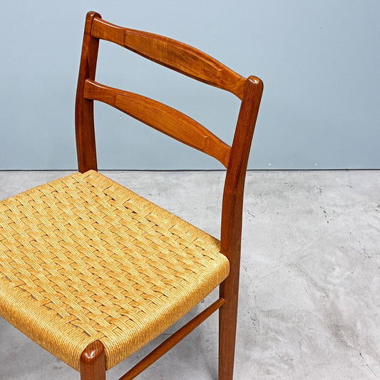 デンマークビンテージ Danish Vintage チーク材xペーパーコード ダイニングチェア 北欧家具 ◎
