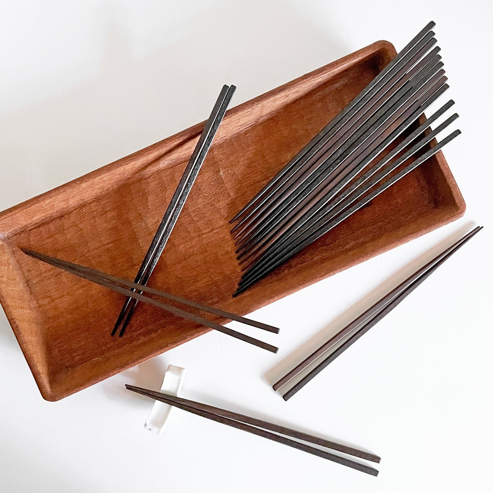 三谷龍二 Ryuji Mitani ローズウッド材 箸 約22cm カトラリー 木工 現代作家 E ■