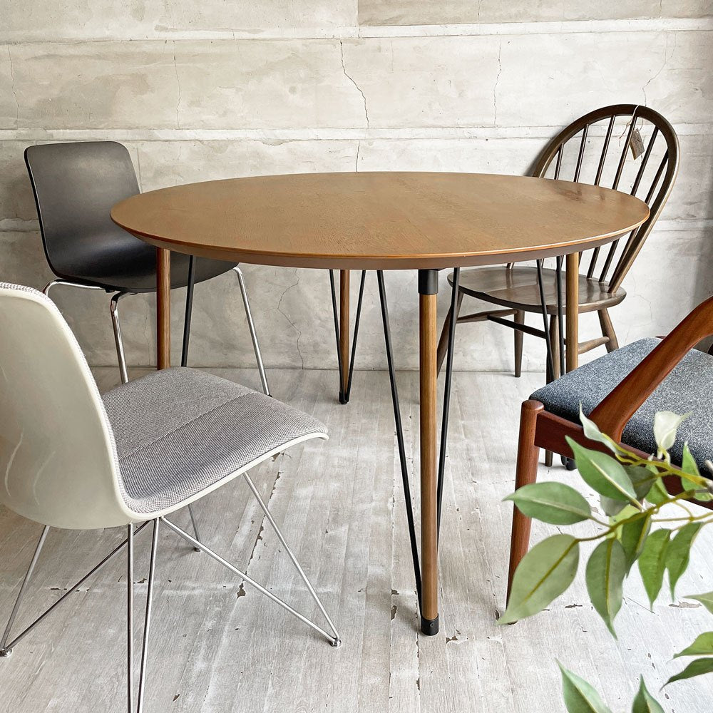 アクメファニチャー ACME FURNITURE ベルズ アトリエ ラウンドテーブル BELLS ATELIER ROUND TABLE ダイニングテーブル オーク材 スチール 定価¥95,700- ♪
