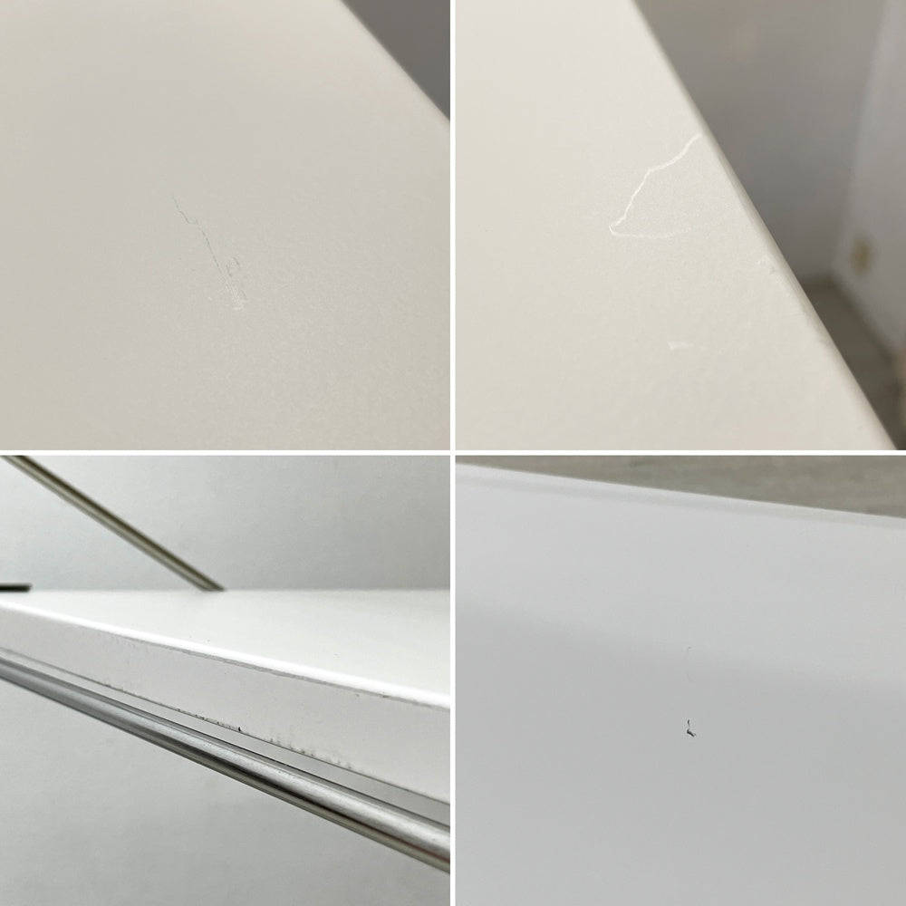 無印良品 MUJI ステンレスユニットシェルフ オープンシェルフ 本棚 飾り棚 収納棚 棚板4枚 ライトグレー W114cm H175cm ●