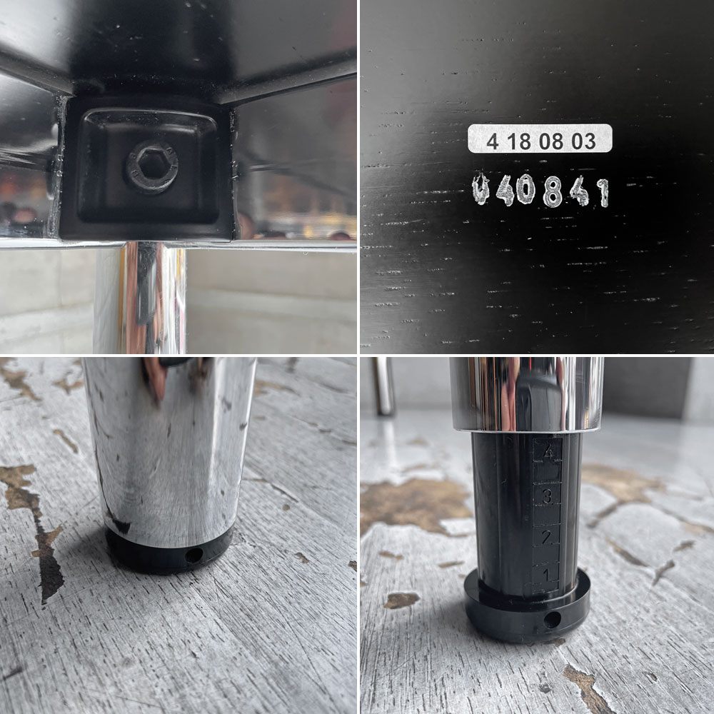USMハラー USM Haller モジュラーファニチャー ハラーテーブル ワークデスク ダイニングテーブル W175cm オーク材 ブラックラッカー 高さ調節機能付き スイス ♪