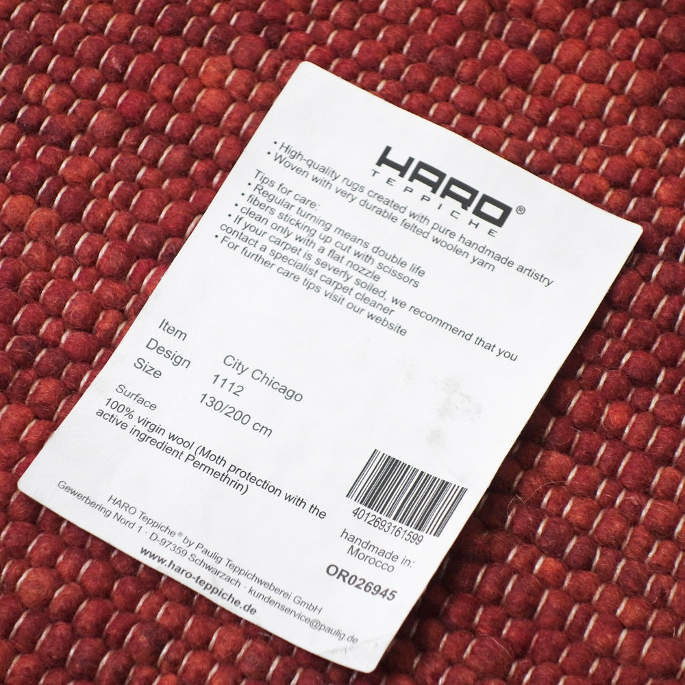 ハロー ラグ HARO RUG シティシカゴ CITY CHICAGO ウールラグマット 130x200cm PFS取扱 ドイツ ●