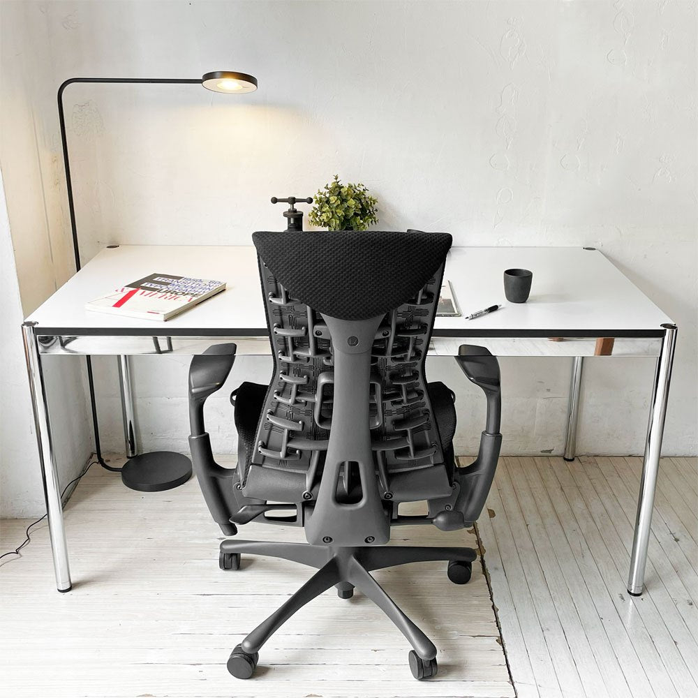 ハーマンミラー Herman Miller エンボディチェア デスクチェア オフィスチェア ジェフ・ウェバー ビル・スタンフ シンク ファブリック ブラック 定価¥299,200- ★