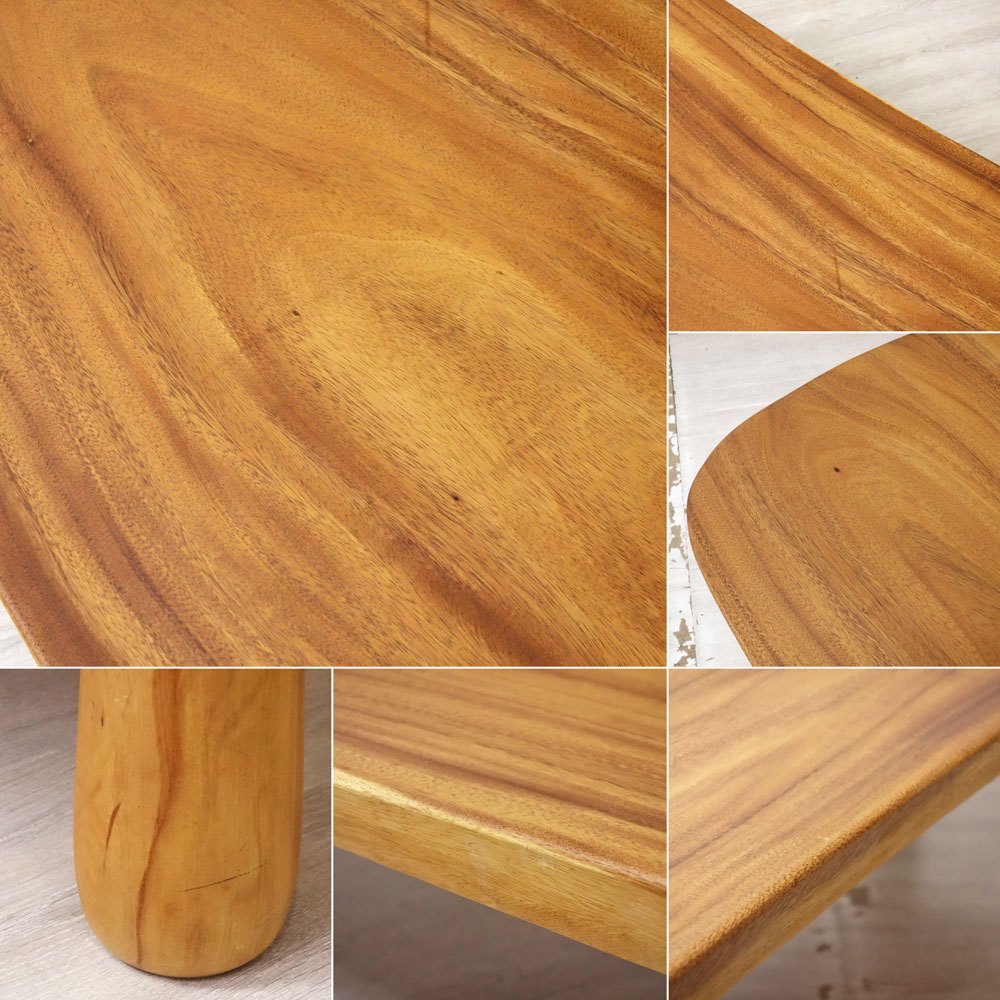 テーブル工房kiki ishikoro-table ローテーブル W176×D85cm 一枚板 モンキーポッド 小泉誠デザイン ●