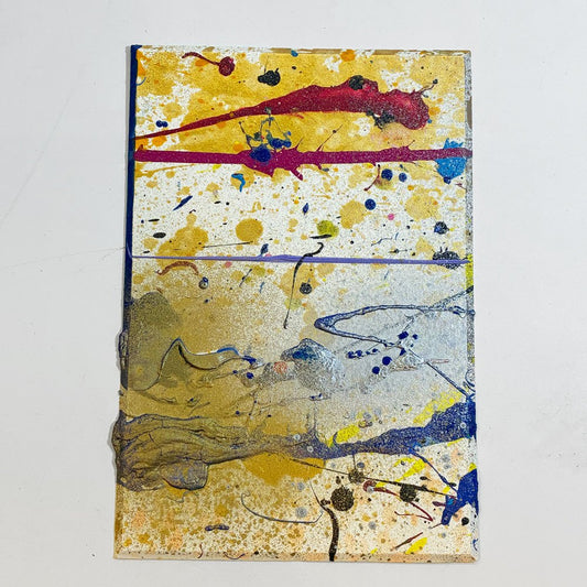 今井アレクサンドル ポストカード 油絵原画 アート 抽象画 アンフォルメル 10×15㎝ 直筆サイン 2015年 現代アート 今井俊満 J ★