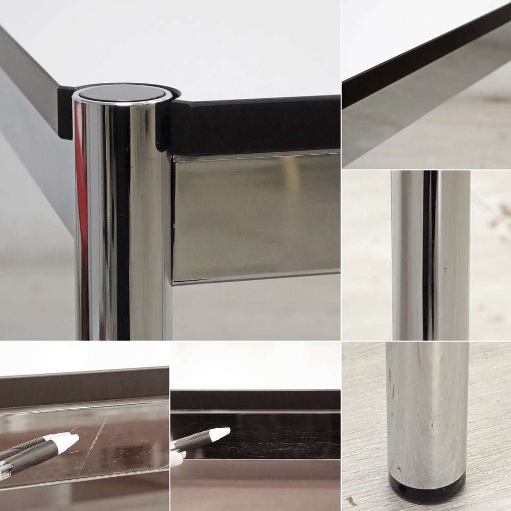 USMモジュラーファニチャー USM Haller USMハラーテーブル ワーキングデスク ダイニングテーブル W150×D75×H74cm アジャスター パールグレーラミネート(ホワイト) 高さ調整機能付 A ●