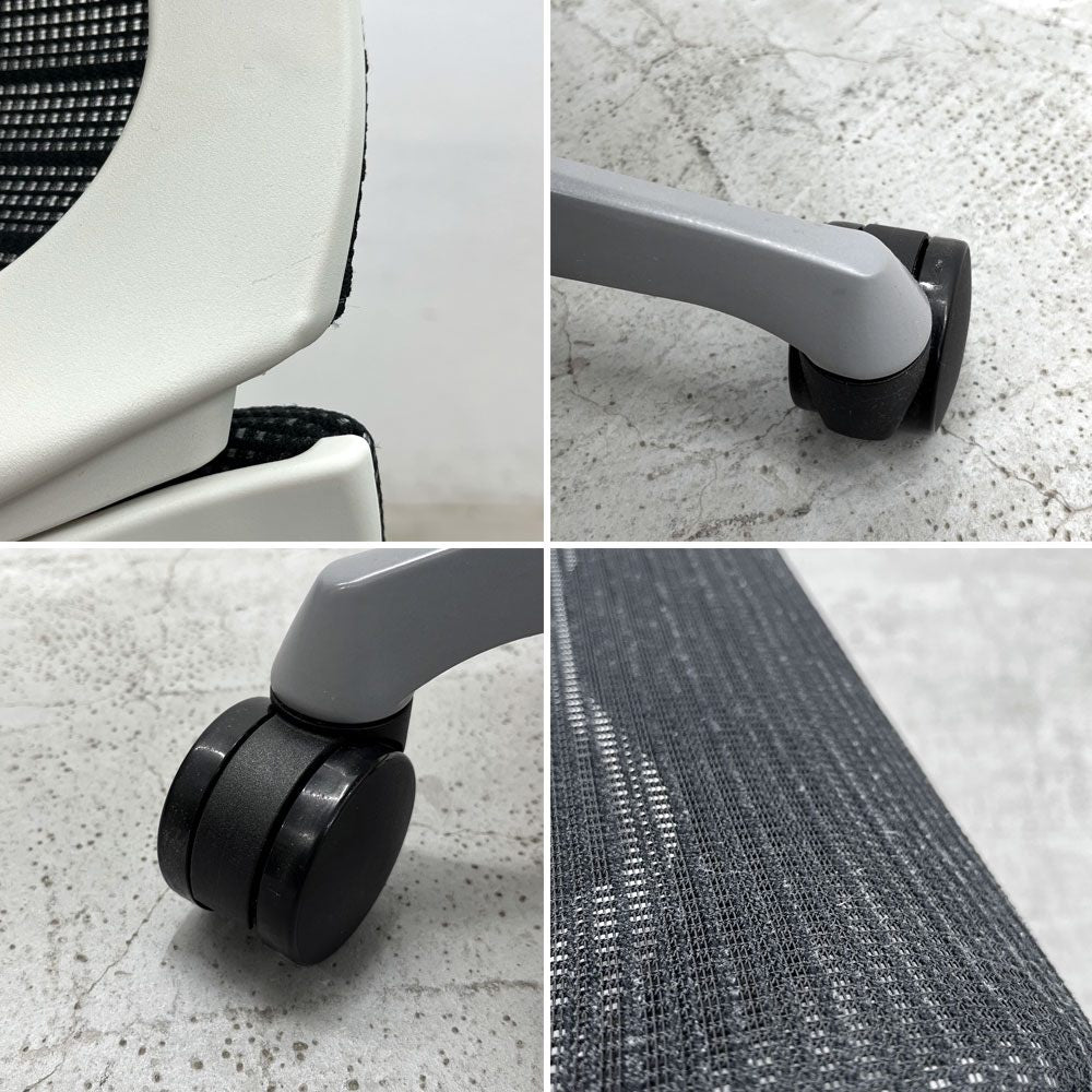 オカムラ okamura バロンチェア Baron Chair CP87BW エクストラハイバック オフィスチェア 固定ヘッドレスト アジャストアーム ジョルジェット・ジウジアーロ 〓