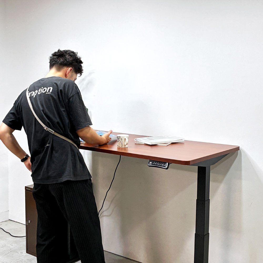 フレキシスポット Flexispot 電動式昇降デスク E6B ワークデスク 学習机 スタンディングデスク 通電・動作確認済み ナチュラルテイスト ●