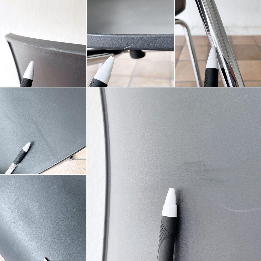 ヴィトラ vitra ハル HAL ハルチューブ サイドチェア ダイニングチェア ブラック スタッキング ジャスパー モリソン C ◇