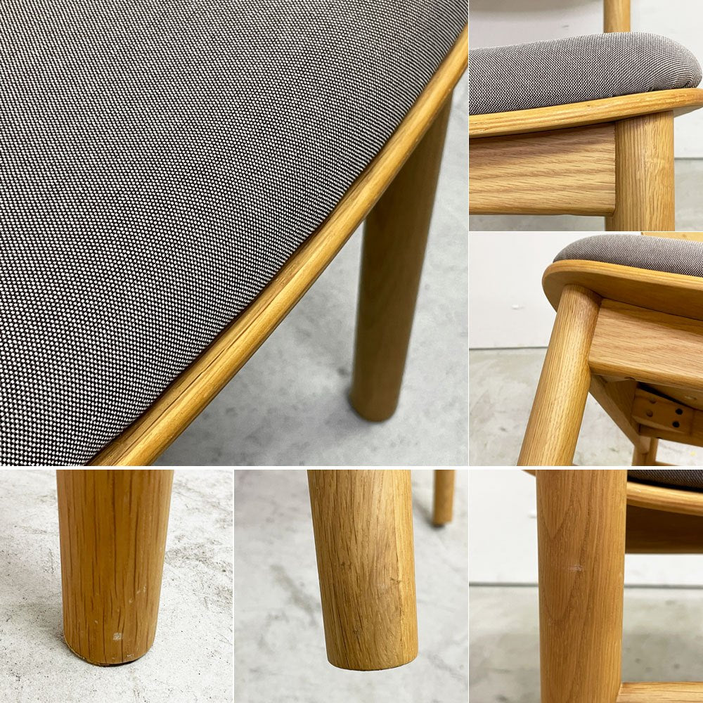 無印良品 MUJI 木製 リビングダイニング チェア 布座 オーク材プライウッド シンプルナチュラル A ●
