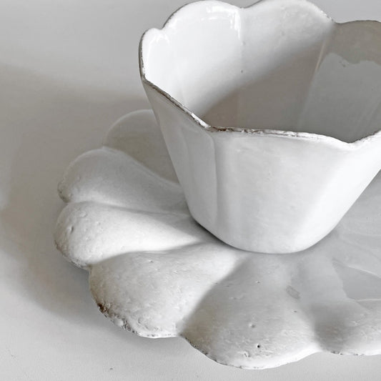 アスティエ・ド・ヴィラット Astier de Villatte マーガレット Marguerite チョコレートカップ&ソーサー C&S 陶器 フランス 合計定価¥47,960- ■