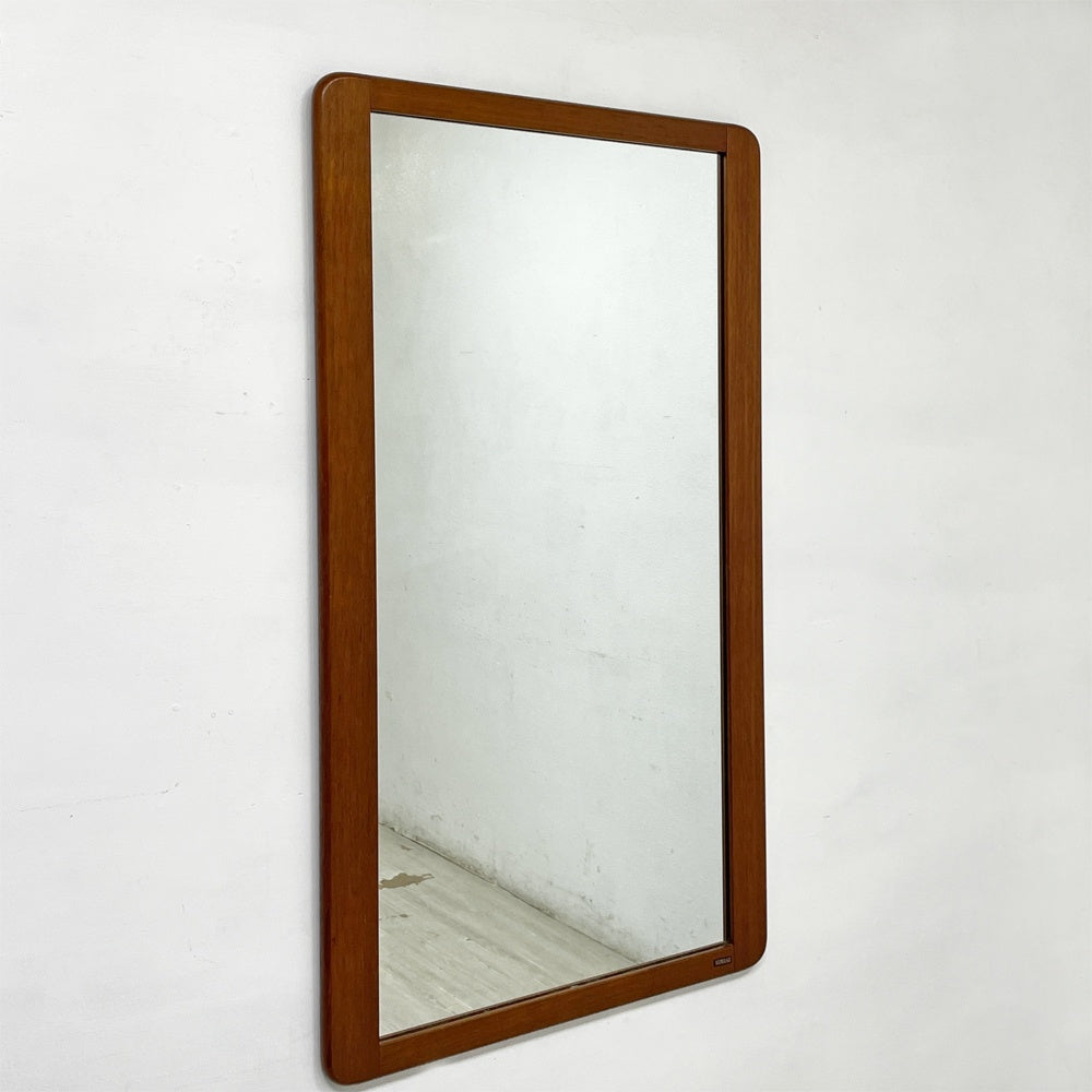 ヤマハ YAMAHA チーク材 ウォールミラー 姿見 壁掛け 鏡 W97 x W55cm