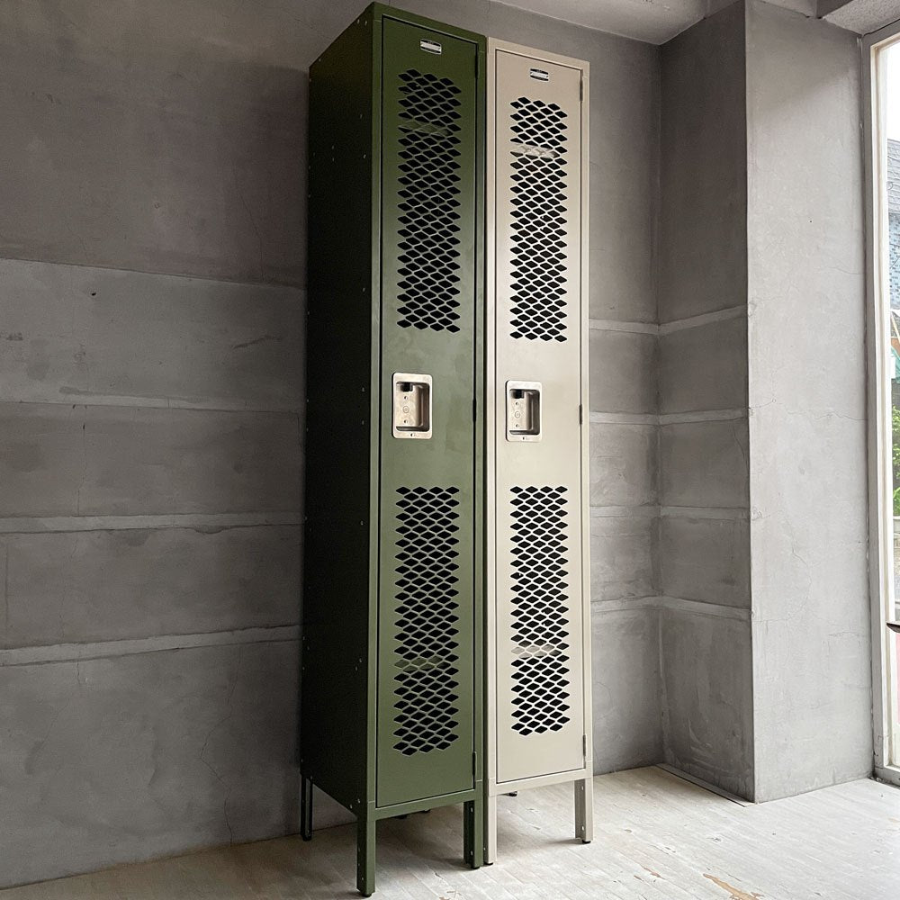 WHOLE EQUIPMENT CATALOG ジェネラルスチールロッカー シングル カーキ スチールキャビネット インダストリアル 店舗什器 廃番 ♪