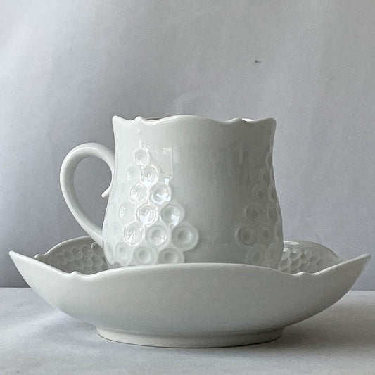 マイセン Meissen ホワイトレリーフ コーヒーカップ&ソーサー C&S ルードヴィッヒ・ツェプナー Ludwig Zepner ドイツ A ◇