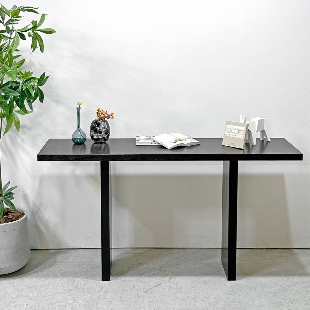カッシーナ イクスシー Cassina ixc. カトリーヌ・メミ CATHERINE MEMMI ZEN コンソール テーブル アッシュ材 ダークブラウン W150cm モダンデザイン 廃番 ●