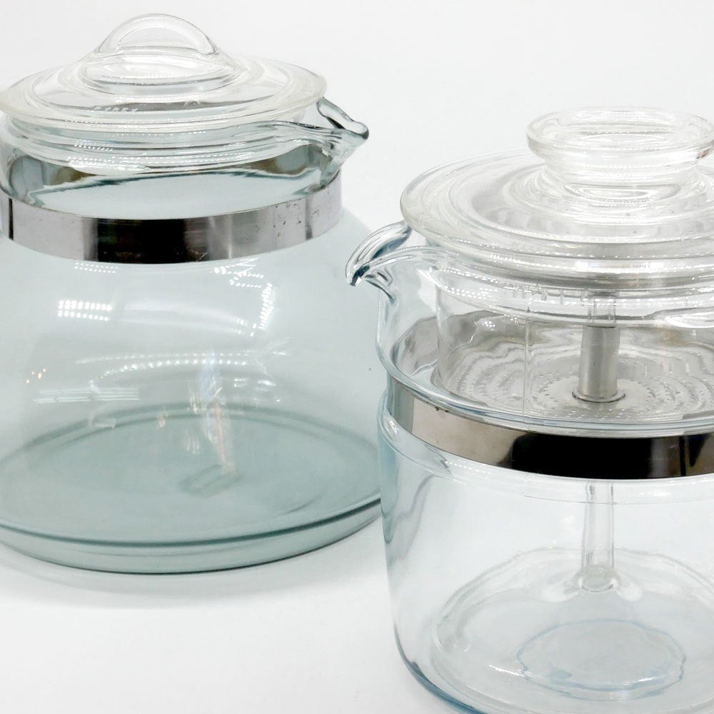オールドパイレックス OLD PYREX コーニング社 Corning フレームウェア FLAMEWARE 7756 パーコレーター PERCOLATOR 6cup コーヒーポット ガラス 1950年~1970年代 ●