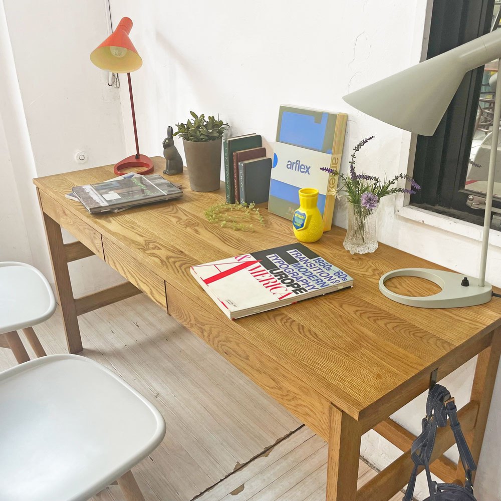 クラッシュゲート CRASH GATE イージーライフ Easy Life エールデスク AILE DESK W150cm オーク材 定価¥79,200- ★