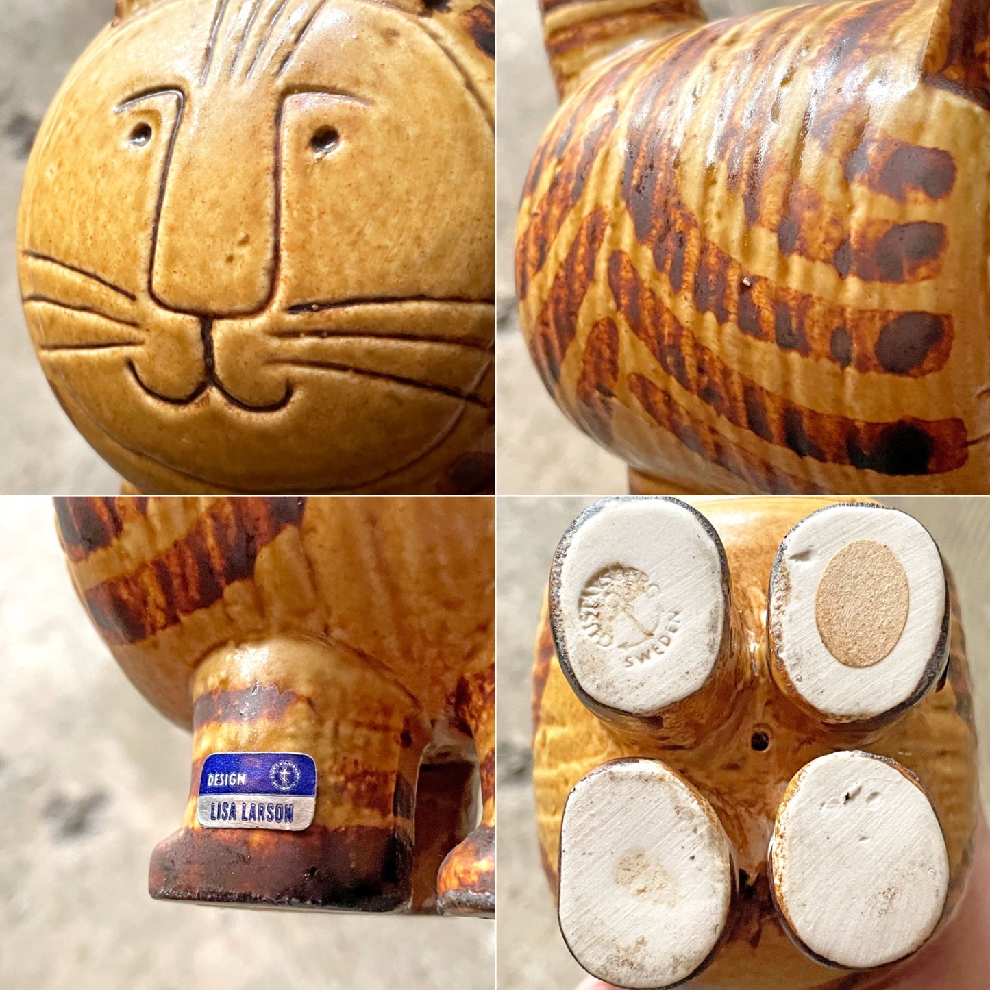 グスタフスベリ GUSTAVSBERG 猫 JURA Stora Katt フィギュリン 置物 リサラーソン Lisa Larson ビンテージ 北欧雑貨 ■