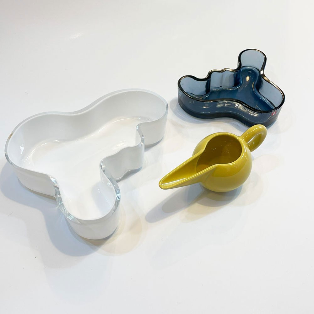 イッタラ iittala アルヴァ・アアルト コレクション ボウル ホワイト Alvar Aalto マウスブロー 廃盤 19.5cm 北欧雑貨 ★