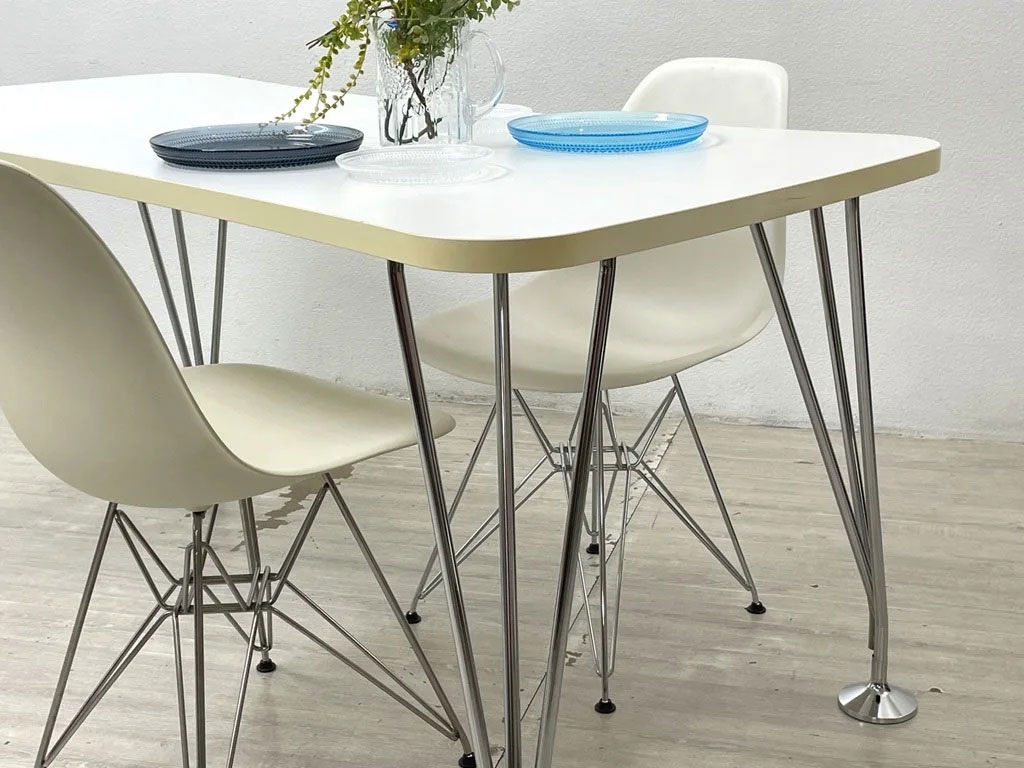 カルテル Kartell マックステーブル MAX TABLE ホワイト ミーティングテーブル 固定脚 フェルーチョ・ラヴィアーニ Ferruccio Laviani 定価¥197,500- B ●