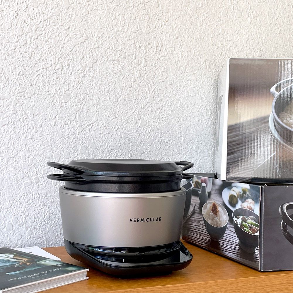 バーミキュラ VERMICULAR ライスポット 5合炊きモデル PH23A 炊飯器 鋳物ホーロー鍋 IH調理器 日本製 取説&レシピ本&箱付 ◇