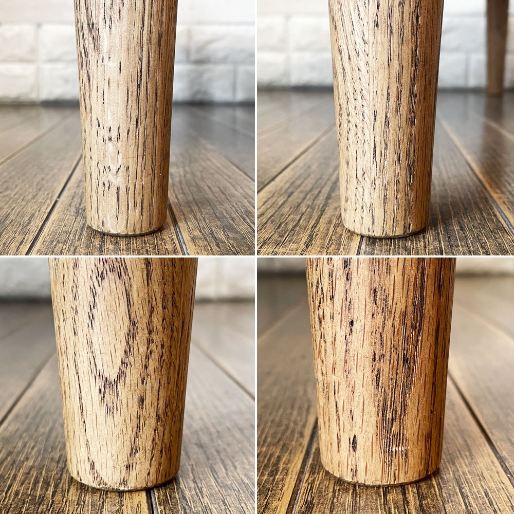 モモナチュラル Momo Natural デイオットマン DAY OTTOMAN M オーク材 ファブリック グレー カバーリング 定価¥40,000- ◎