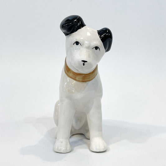 ビクター犬 Victor ニッパー君 Nipper 犬 陶器製 高さ13cm オブジェ 置物 インテリア 昭和レトロ ★