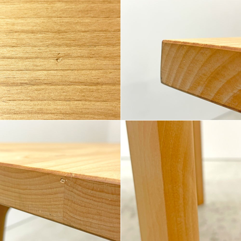 モモナチュラル MOMO Natural ダイニングテーブル RECT TOP 27 + CROCHET LEG AL W130cm アルダー材 ナチュラルモダン 定価¥86,500 ●