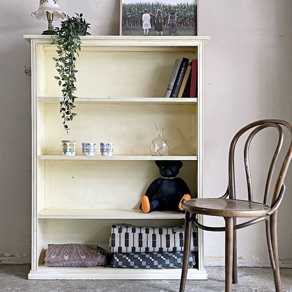 ウィディコム ファニチャー The Widdicomb Furniture ブックシェルフ 本棚 ホワイトペイント ボタニカル柄 クラシカル USビンテージ アメリカ ■