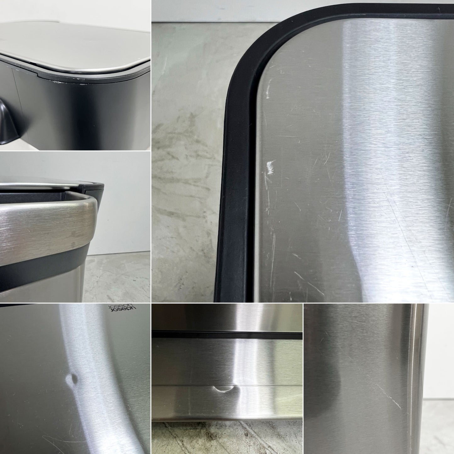 ジョセフジョセフ Joseph Joseph ゴミ箱 クラッシュボックス ステンレス 30L イタリア シルバー フットペダル ●