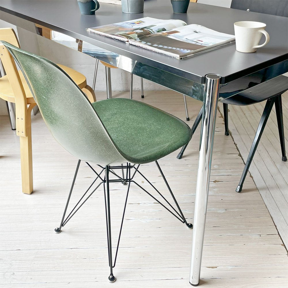 ハーマンミラー Herman Miller 2nd ビンテージ サイドシェルチェア FRP製 オリーブグリーン エッフェルベース C&R イームズ ミッドセンチュリー ★