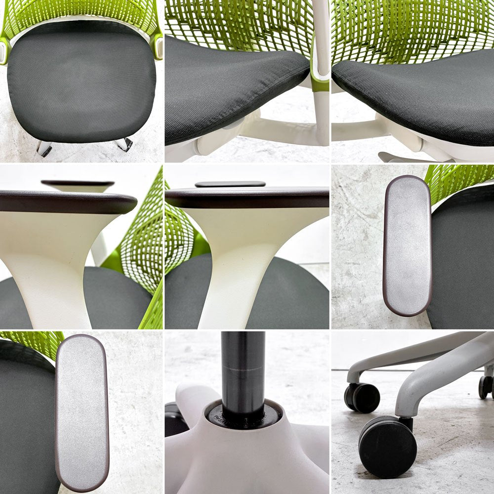 ハーマンミラー Herman Miller セイルチェア SAYL CHAIR デスクチェア オフィスチェア ランバーサポートカバー付き アップルグリーン 旧モデル イヴ・ベアール ●