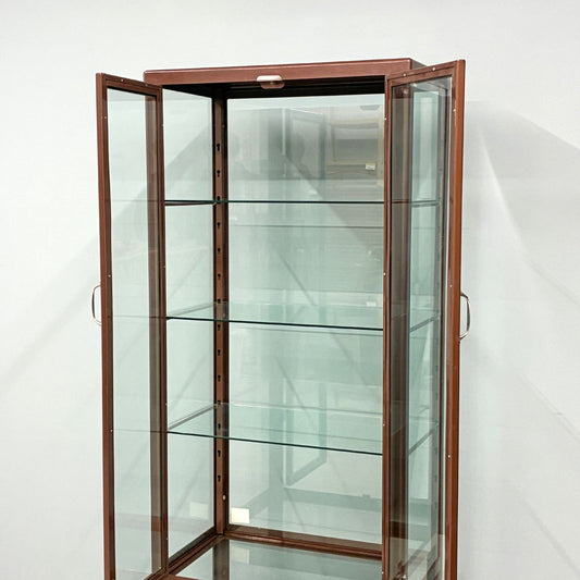 ダルトン DULTON ドクターキャビネット Doctor cabinet L ケビント キュリオケース ディスプレイラック 飾り棚 ガラス スチール ブラウン 廃番色 定価¥113,300◎