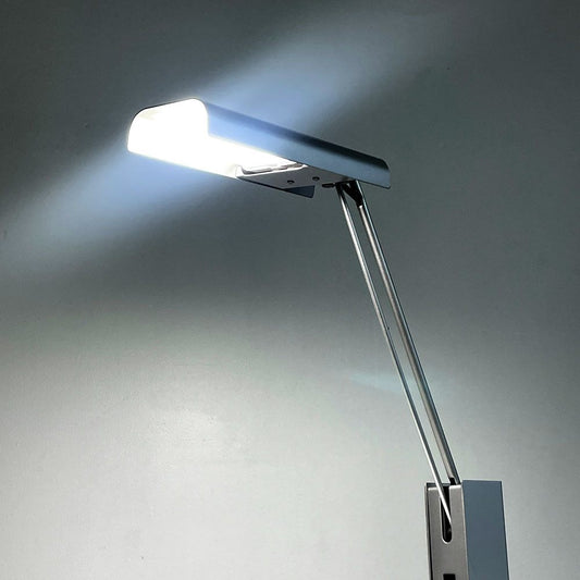 無印良品 MUJI アルミ ワーキングデスクライト デスクスタンド ツインパラレル キャリア社 モダンデザイン 廃番 希少 ●