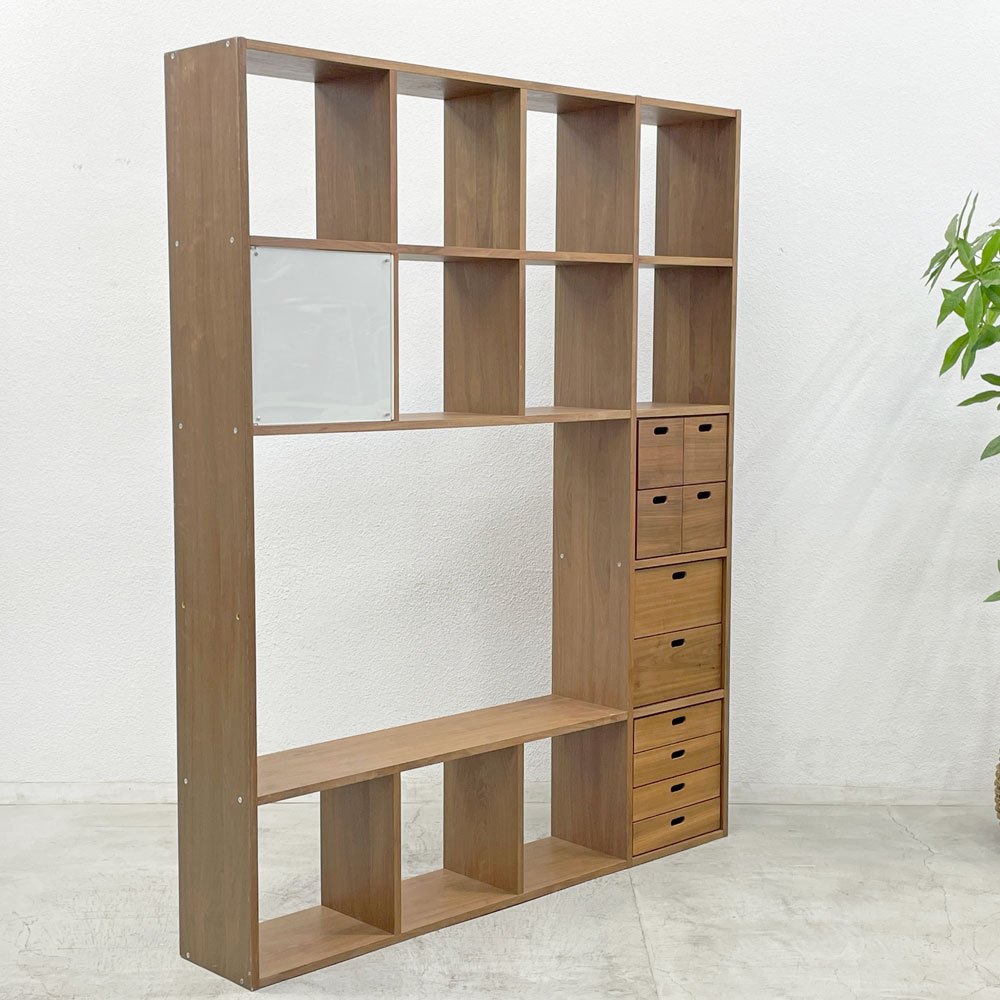 無印良品 MUJI スタッキングシェルフ 5段4列 ウォールナット材