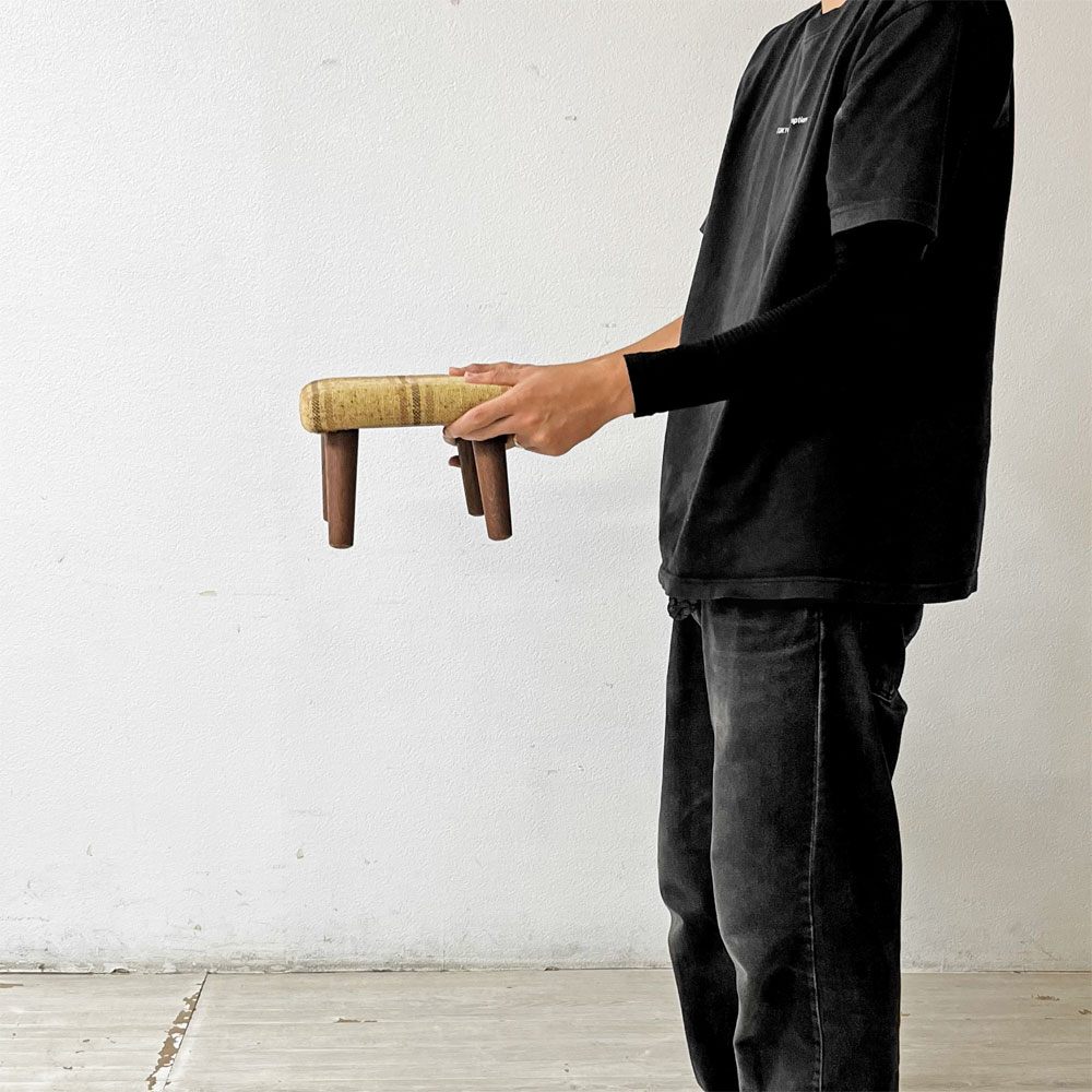 トラックファニチャー TRUCK FURNITURE TG チャイルド スツール CHILD STOOL ネップチェック ナラ無垢材 腰掛け ●