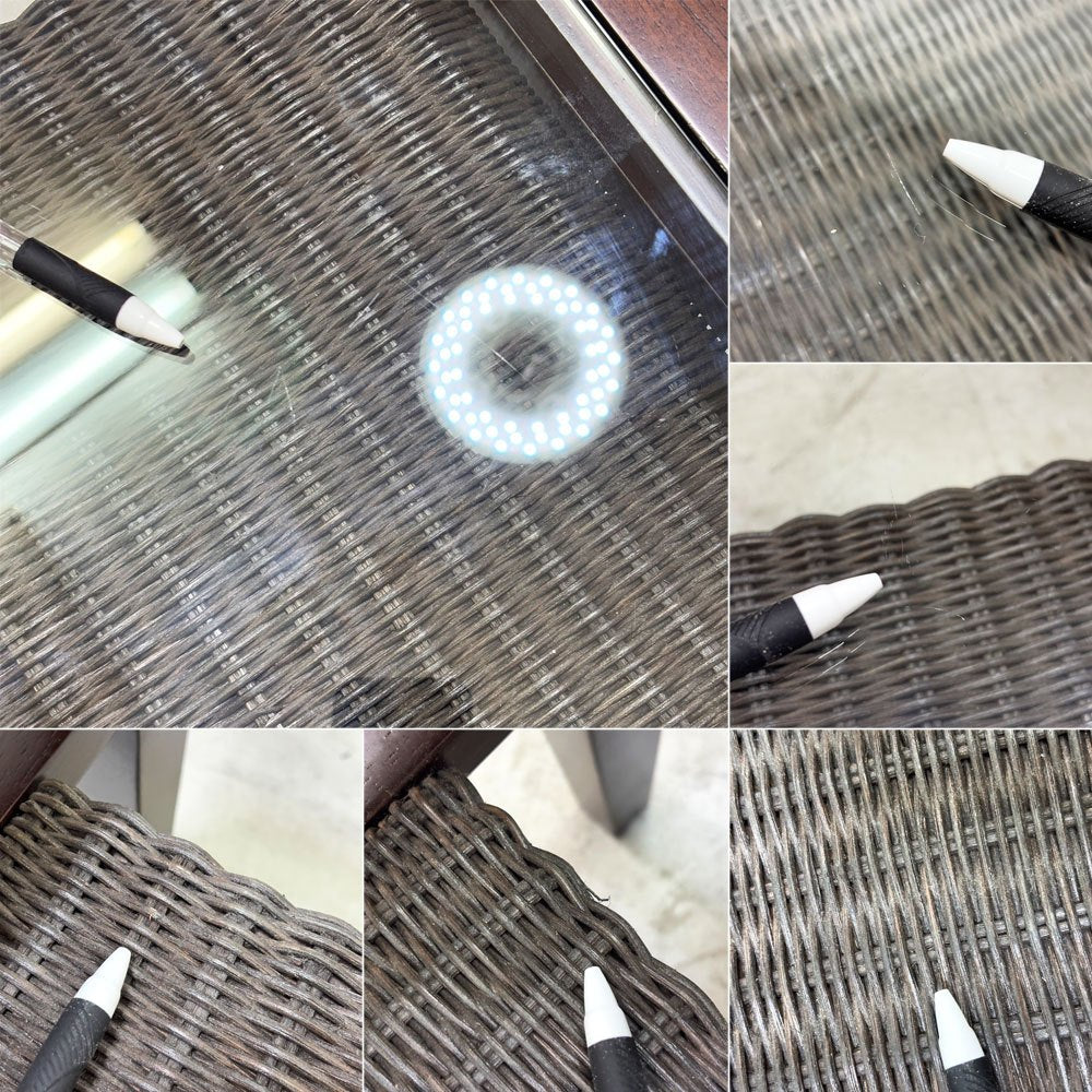 エーフラット a.flat ケイローテーブル KEI low table センターテーブル ガラス天板 ラタン ラバーウッド 定価¥52,360- ●