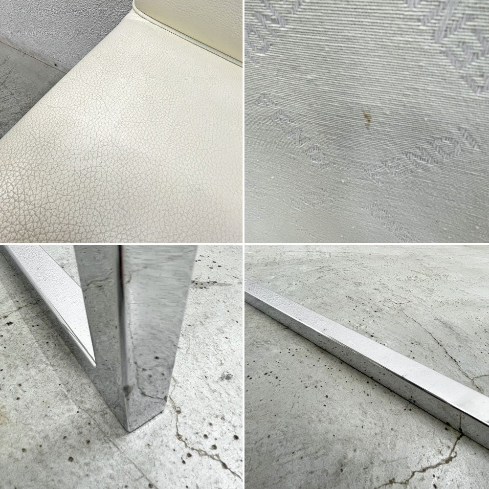 フェンディ・カーサ FENDI CASA エー・ビー・デュアメル AB Duhamel ダイニングチェア 本牛革 オフホワイト 参考価格 約45万~65万の品 A 〓