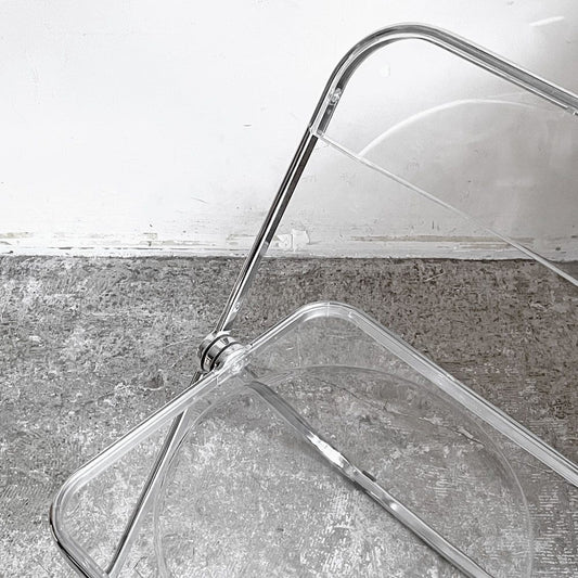 アノニマカステッリ ANONIMA CASTELLI プリアチェア PLIA チェア クリア クロームフレーム ジャンカルロ・ピレッティ Giancarlo Piretti イタリア A ■