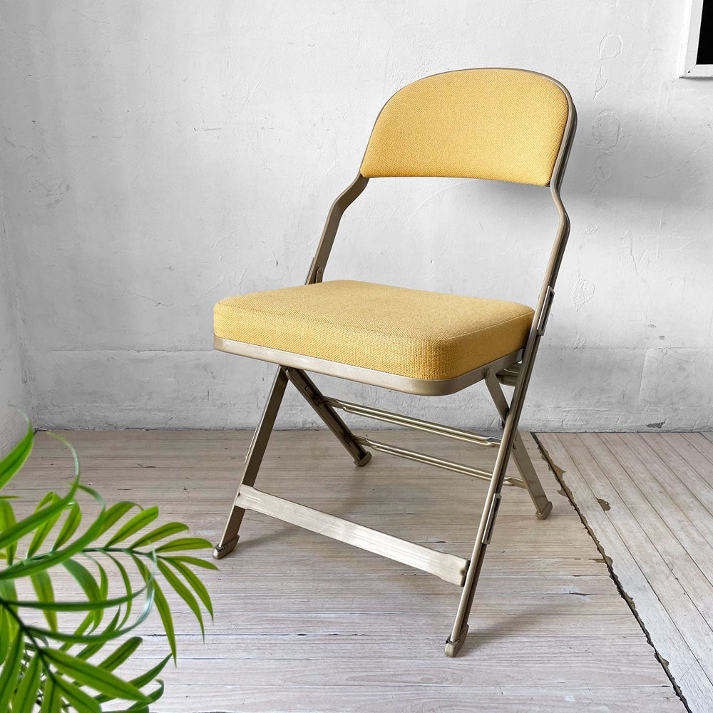 クラリン CLARIN フォールディングチェア 折り畳み フルクッション アンバー US家具 P.F.S.取扱 定価¥30,800- ★