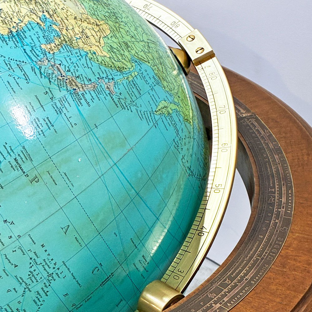 コロンブス COLUMBUS デュオ DUO 地球儀 グローブランプ GLOBE LAMP 物理・行政地図切り替え コロニアル型 ドイツ ●