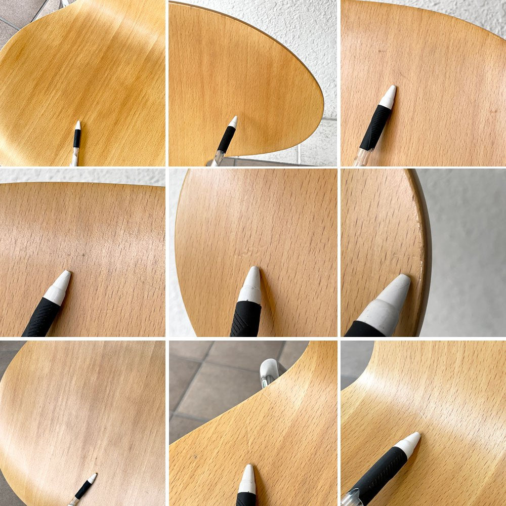 フリッツハンセン Fritz Hansen アントチェア 4本脚 ナチュラルビーチ ラッカー アルネ・ヤコブセン 北欧家具 B ◇